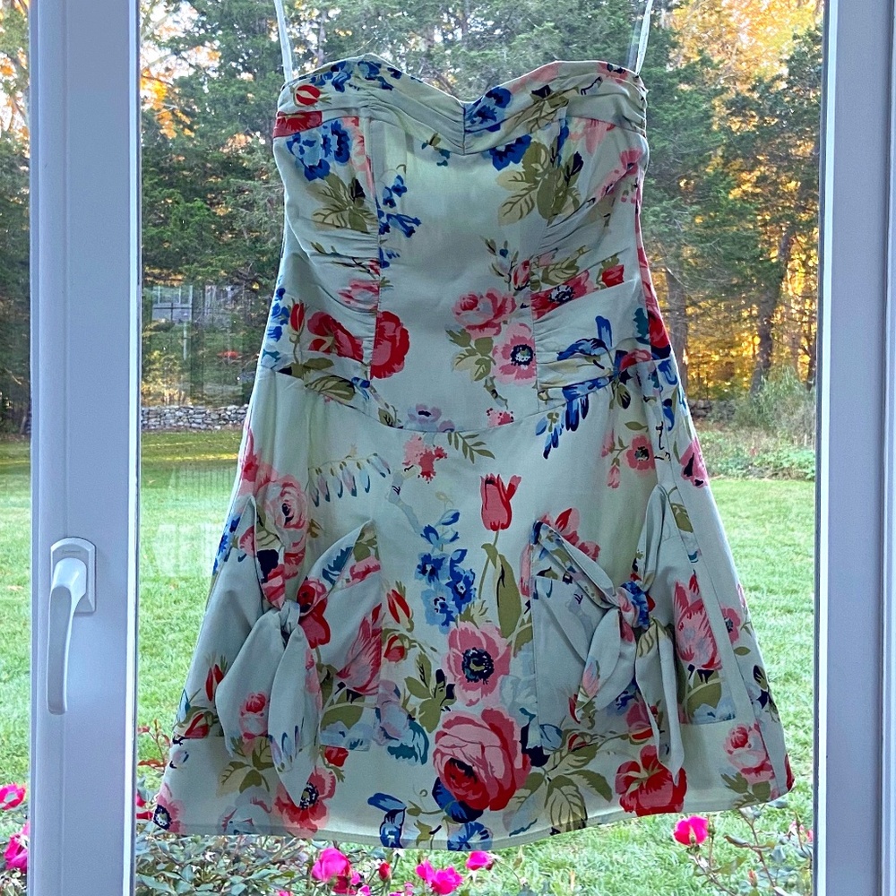 Nanette Lepore Floral Strapless Dress, Size 2